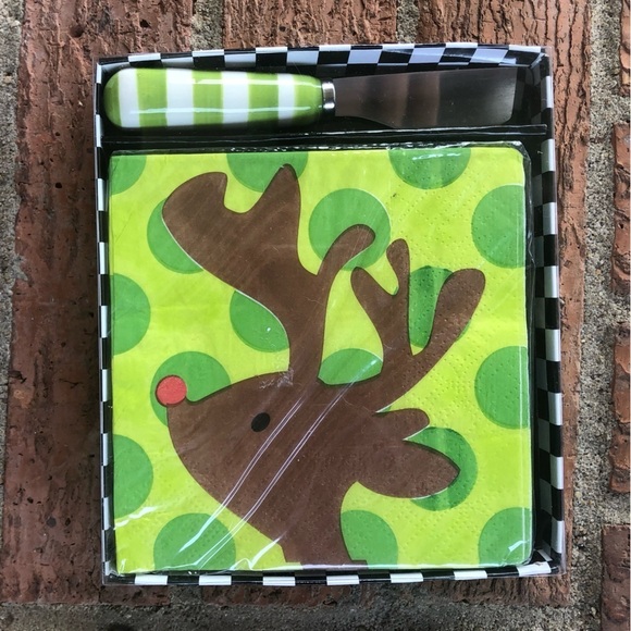 Melted Recycled Green Glass Wine Bottle Cheese & Snack Tray Napkins & Spreader - Picture 7 of 8